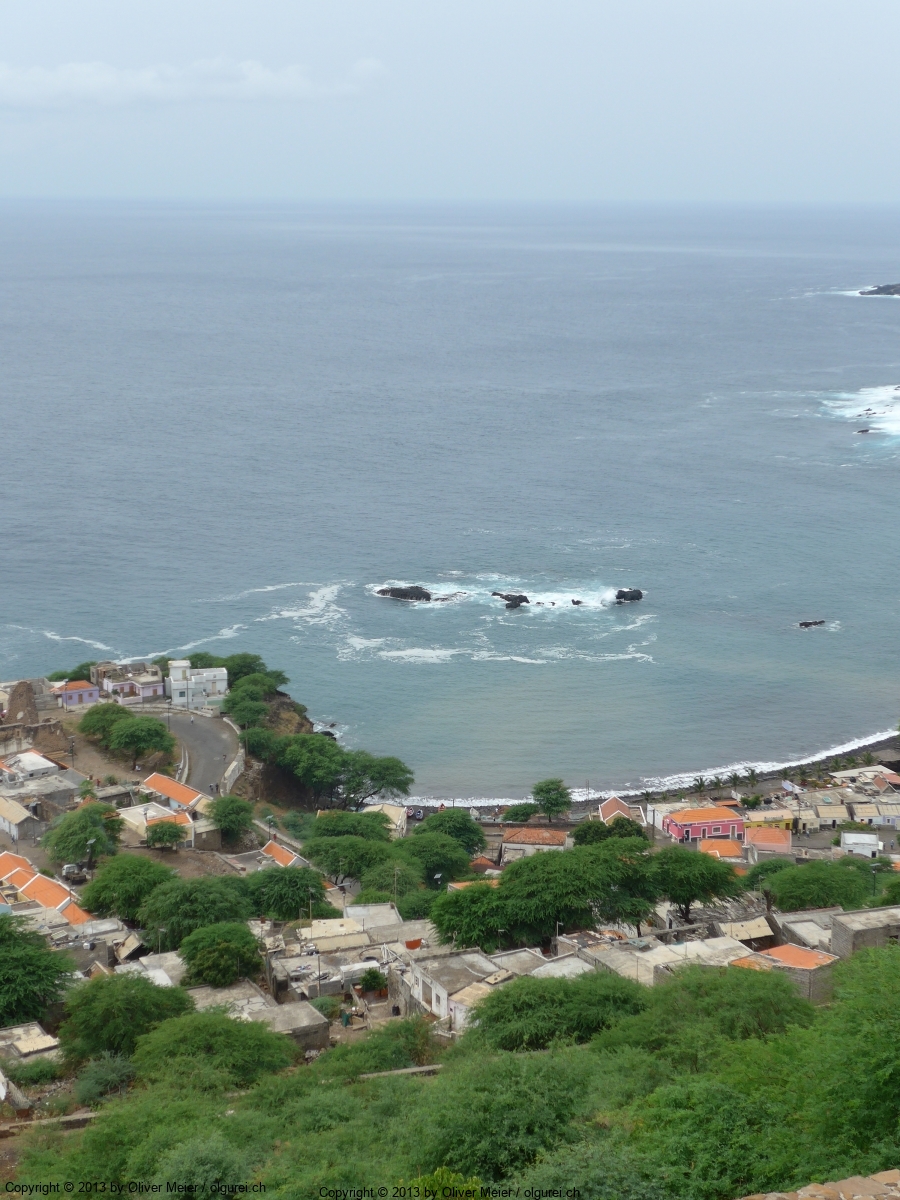 Guy Felsenfestung über Cidade de Velha blick aufs Meer
