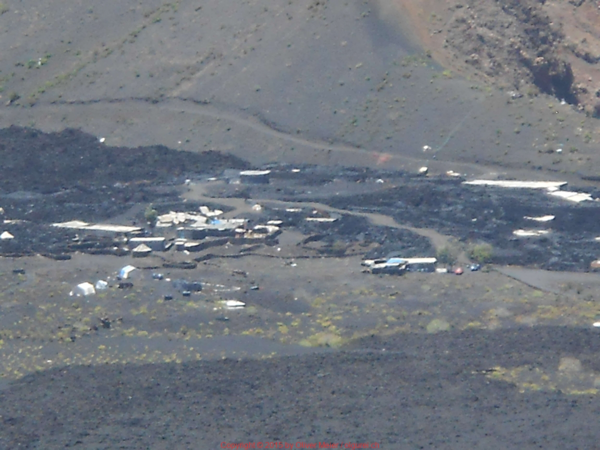 Pico Pequeno Wanderung 2015 Blick auf das von Lava überflutete Portela