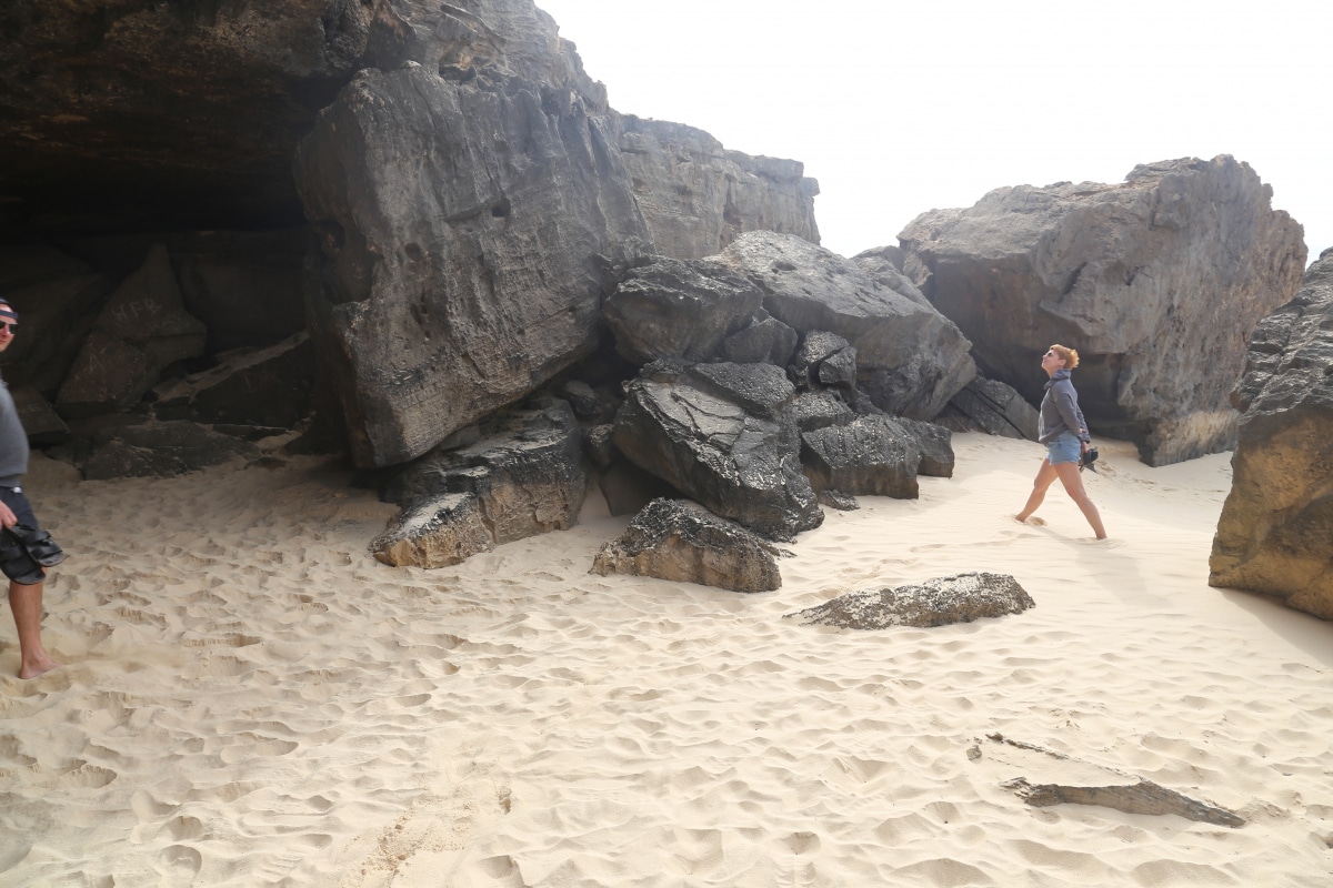Steinformation Kalksteinhöhlen Inselrundfahrt Boa Vista