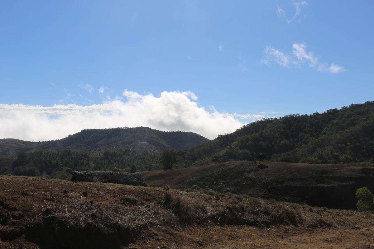 Blick in die Landschaft, Wanderung von Lagoa nach Caibros